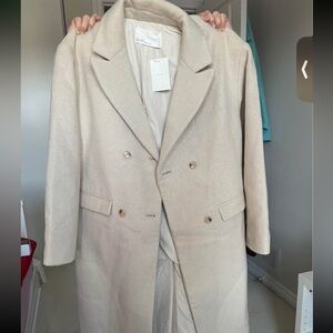 OAK + FORT Cream Trench Coat